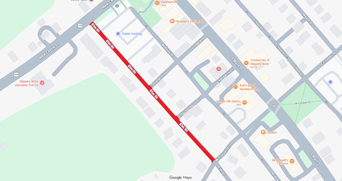 Elm Street Closure